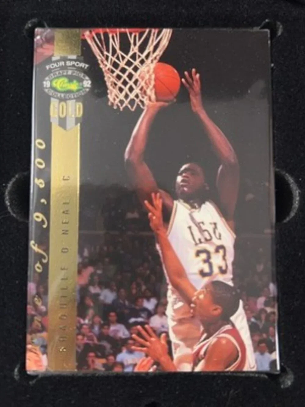 1992 Classic Four Sport Gold Foil Set Shaq Autograph 7223/9500 Wooden Box NEW